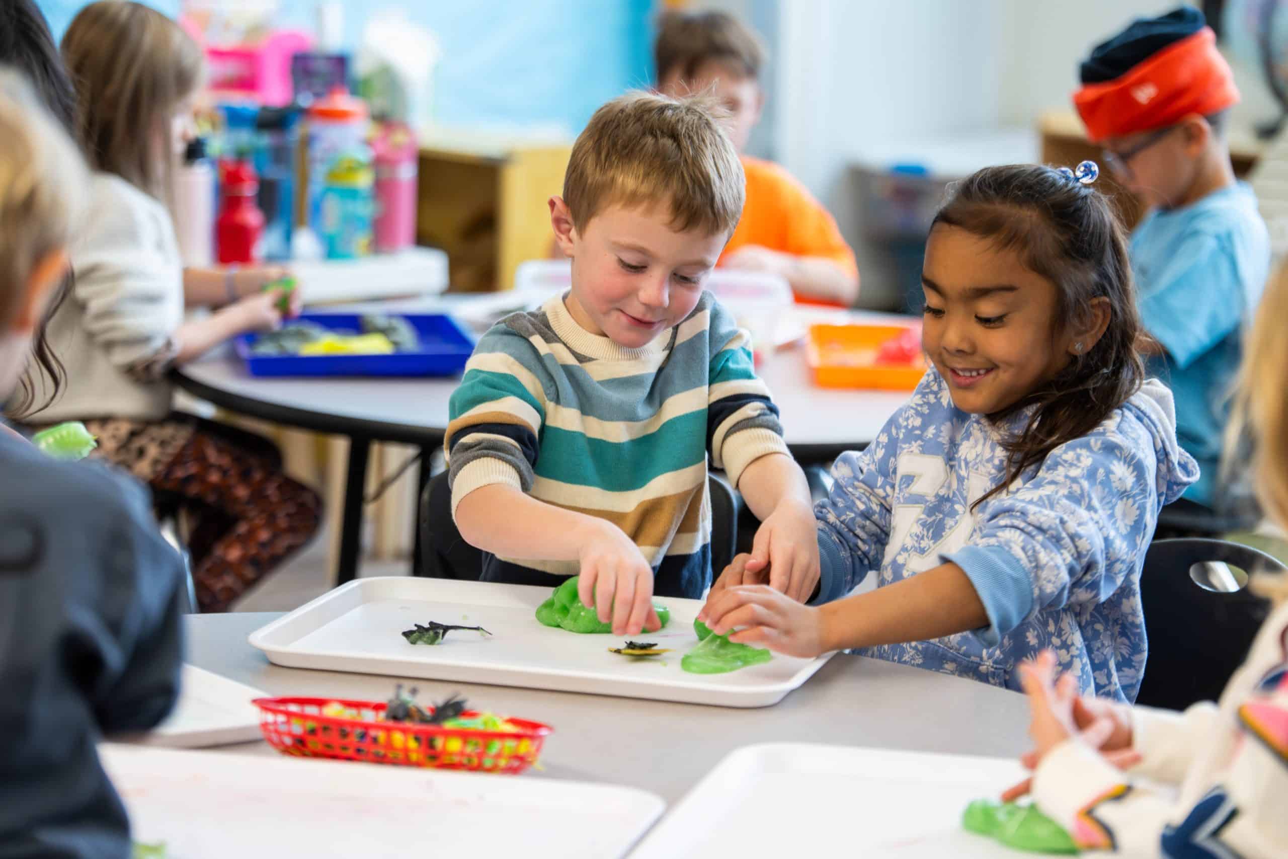 Red Hawk Elementary students in class