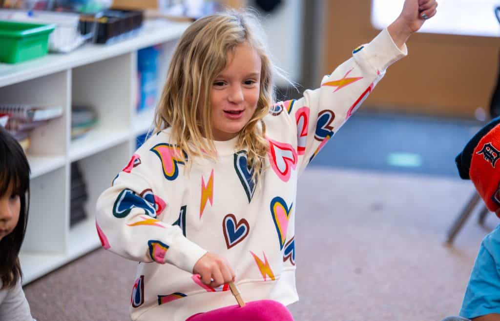 Red Hawk Elementary student in Kindergarten class