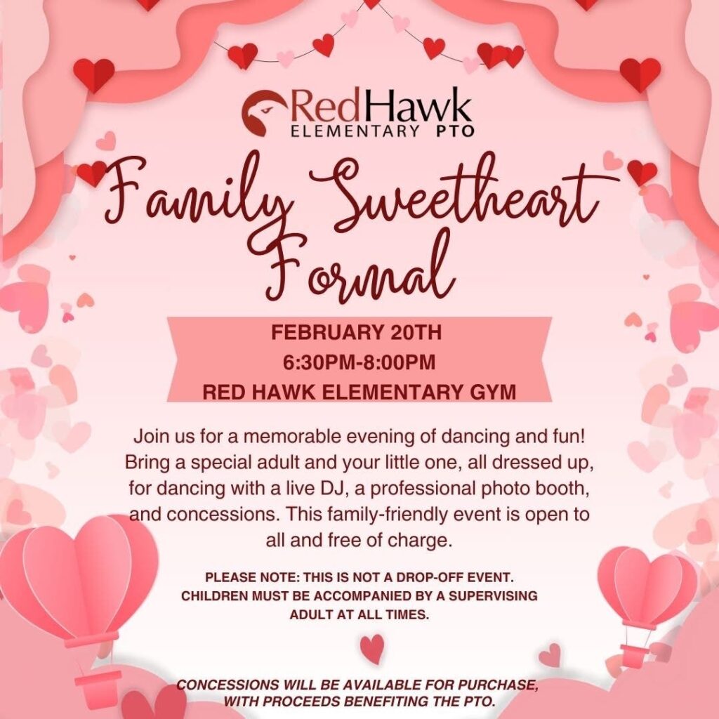 Sweetheart formal Feb 20th 6:30-8:30, free of charge